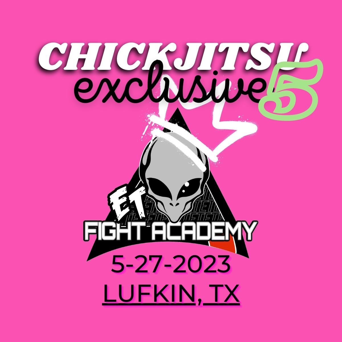 Sign up and compete at chickjitsu exclusive 5 womans only jiujitsu event in Lufkin Texas