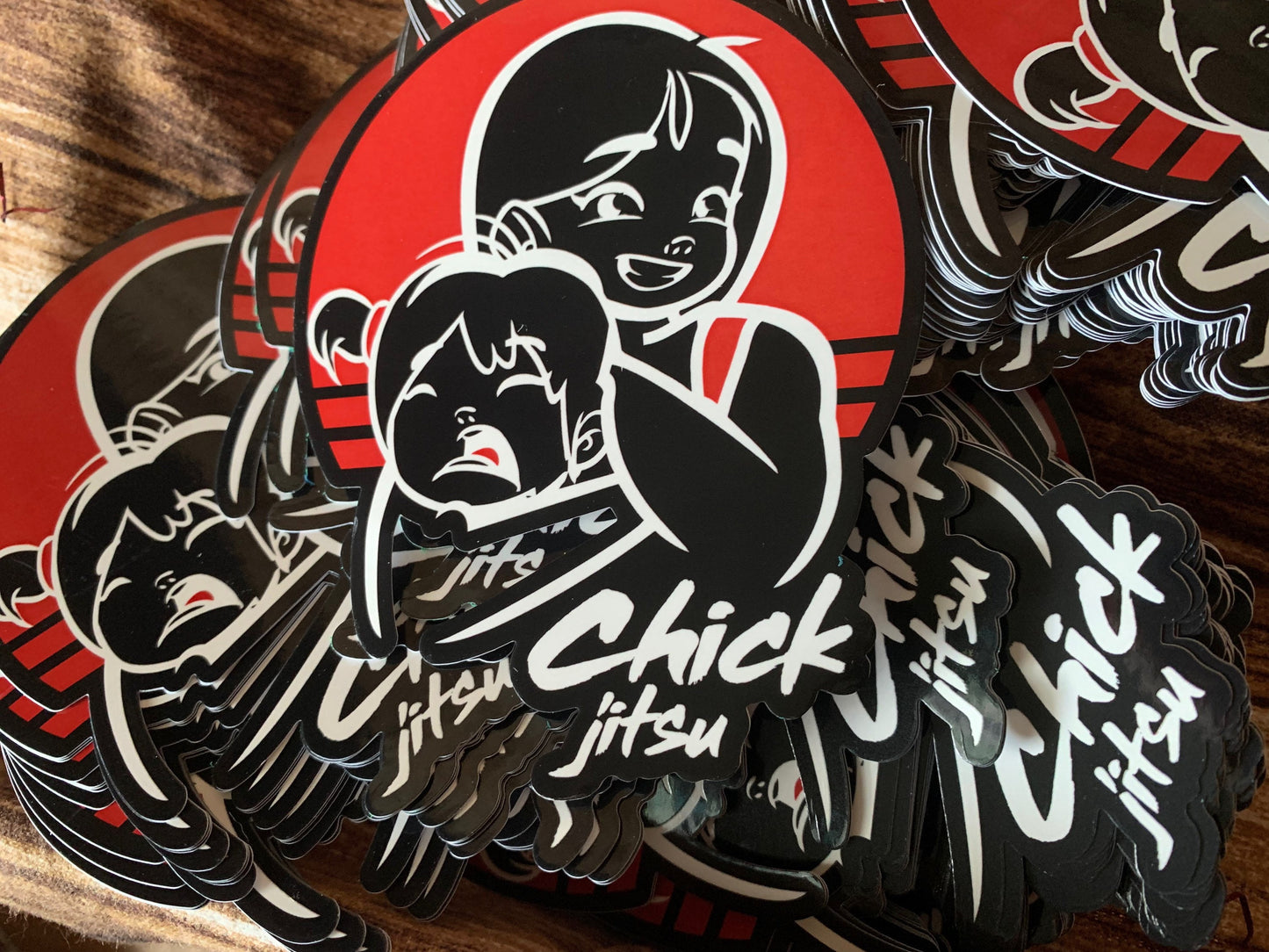 TWO Chickjitsu Stickers